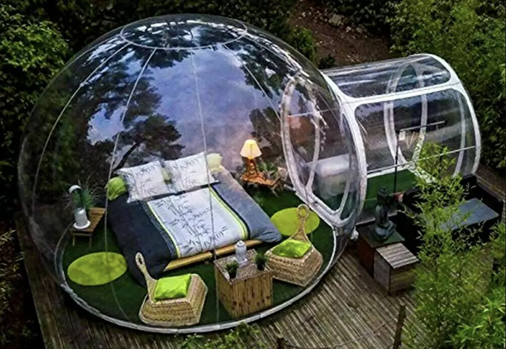 stargazing clear inflatable bubble dome igloo tent