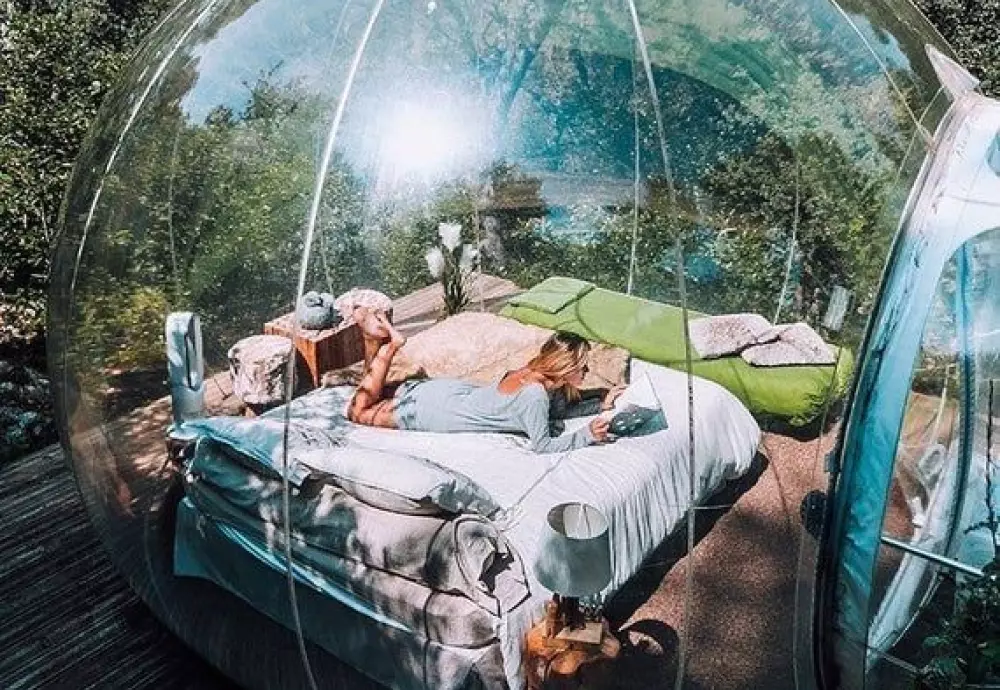 stargazing clear inflatable bubble dome igloo tent